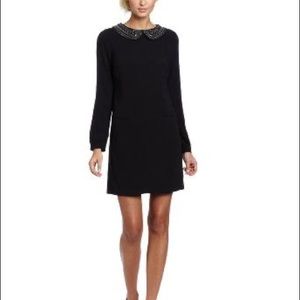 Trina Turk size 2/4 Black Peter Pan collar dress
